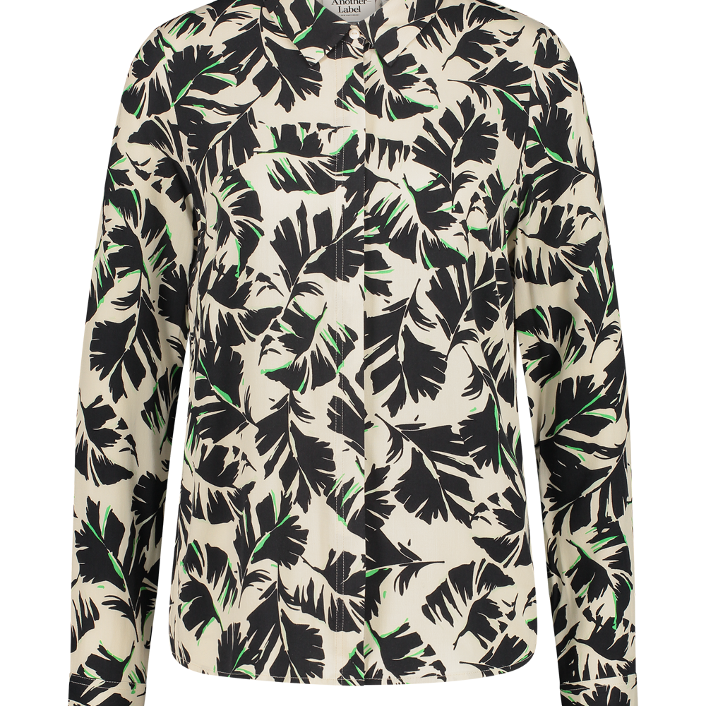 Dreiser leaf shirt l/s - Fern green leaf