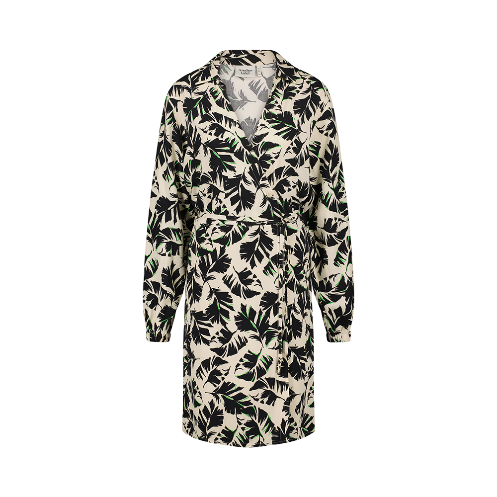 Azza lenzing dress l/s - Fern Green Leaf
