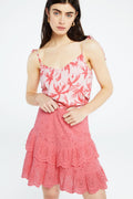 Eline Top - Pink Grapefruit / Char Palmeraie Mini