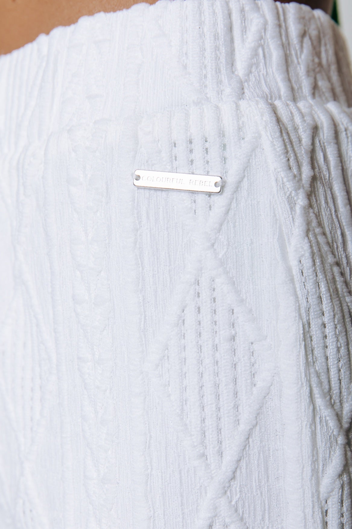 Zuri Broderie Flare Pants - Off white