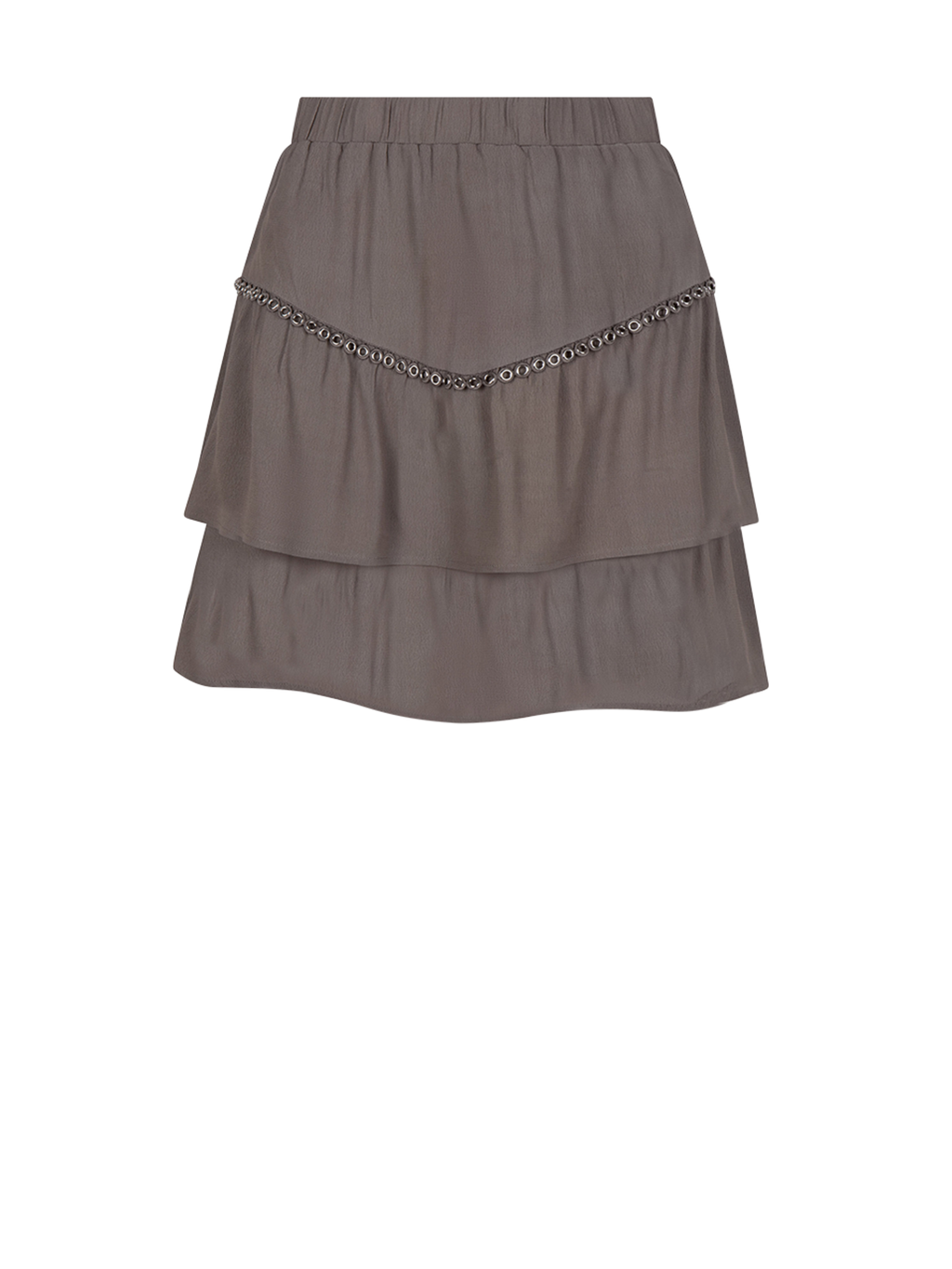 Chia eyelet mini skirt - Warm Grey