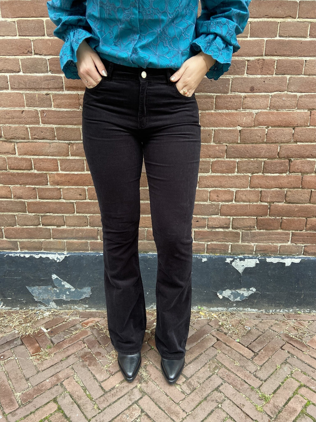 Eva Flare Trousers - Black