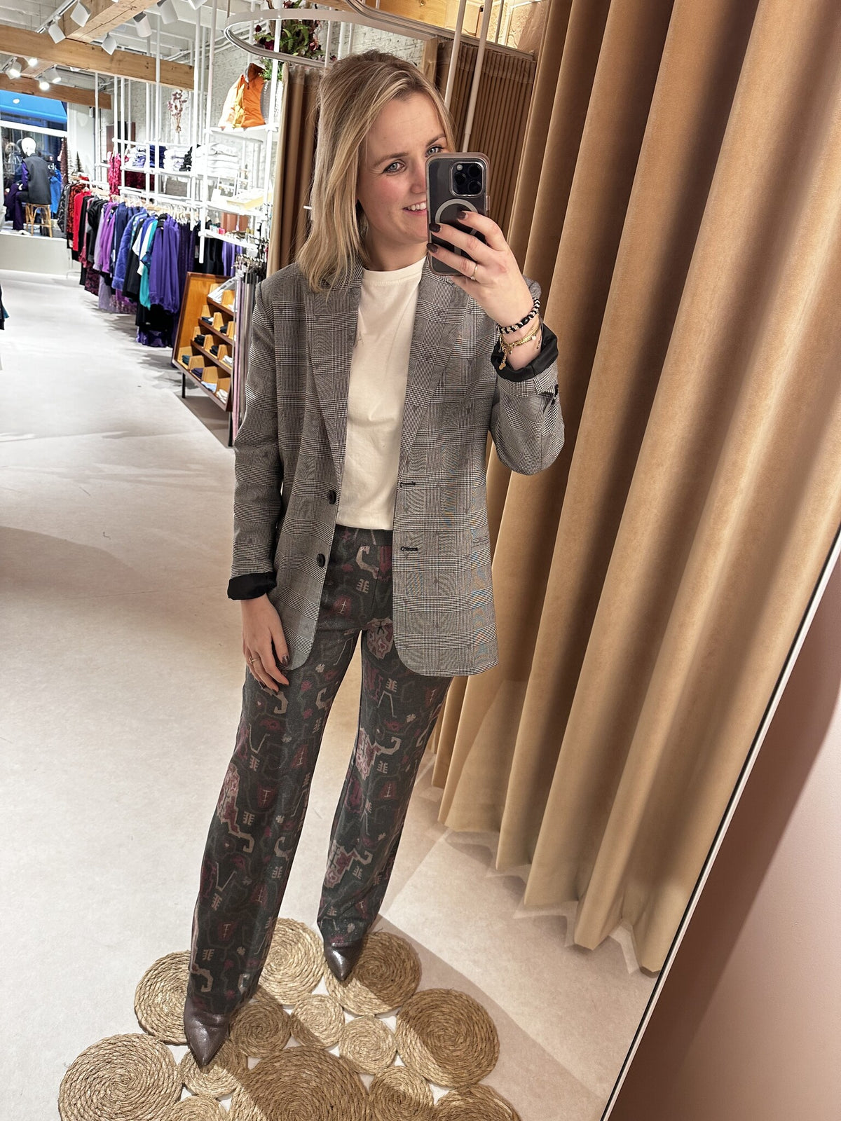 Ethnic lurex pants - Multi colour