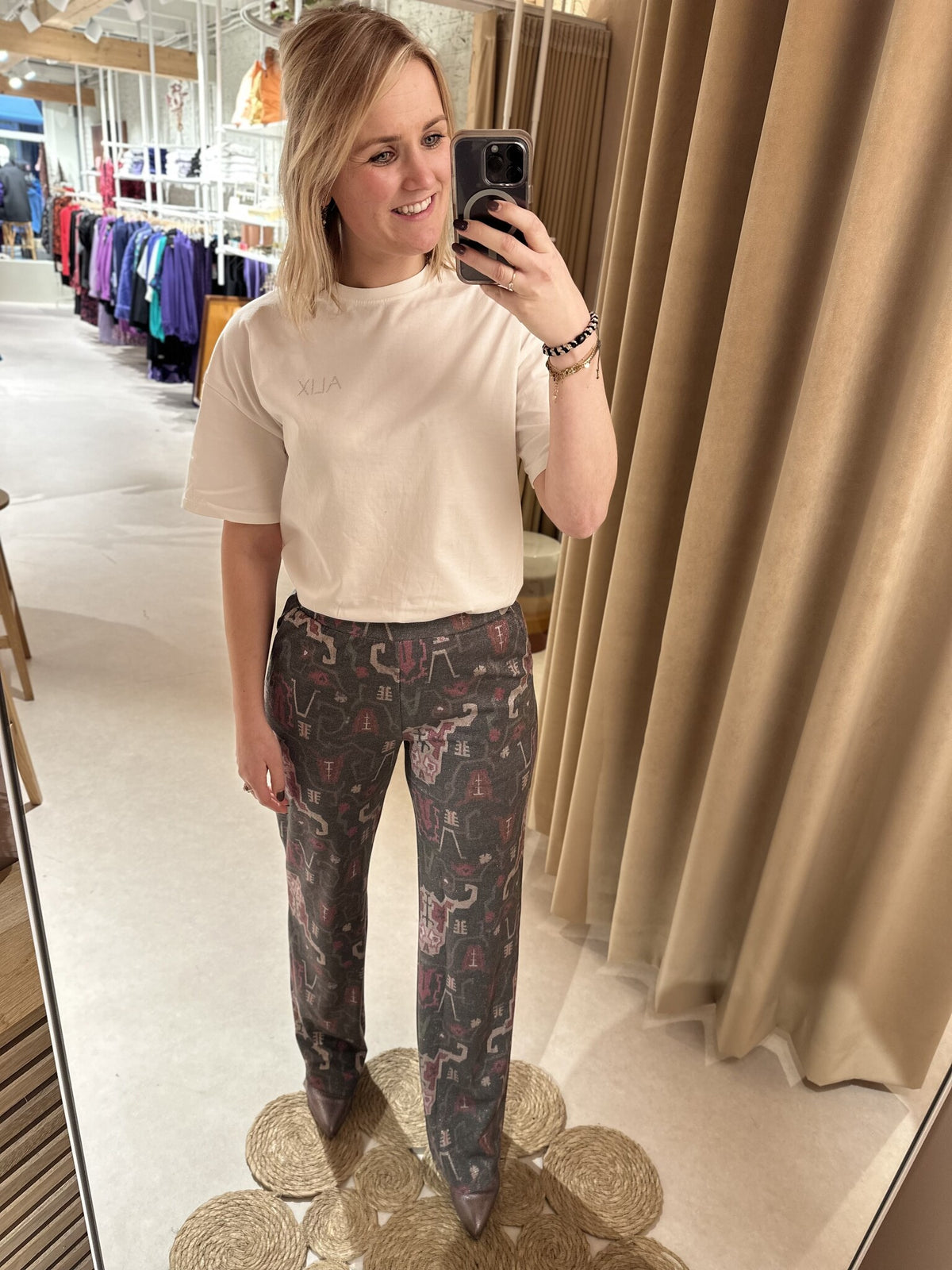 Ethnic lurex pants - Multi colour