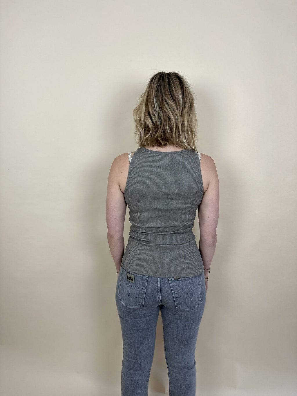 Silk top - Brown melange