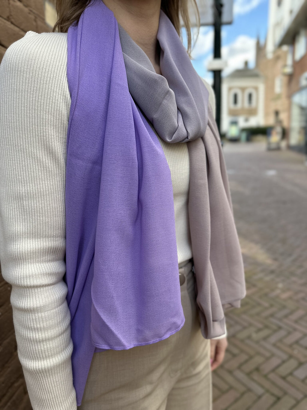 Taro scarf - Soft violet