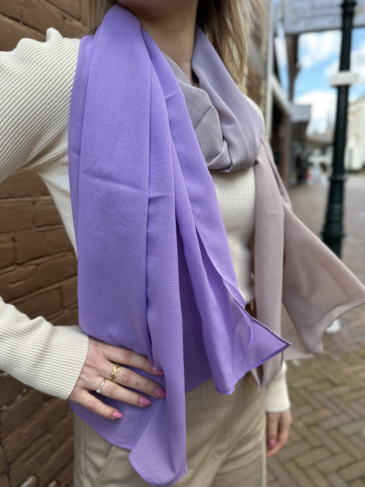 Taro scarf - Soft violet