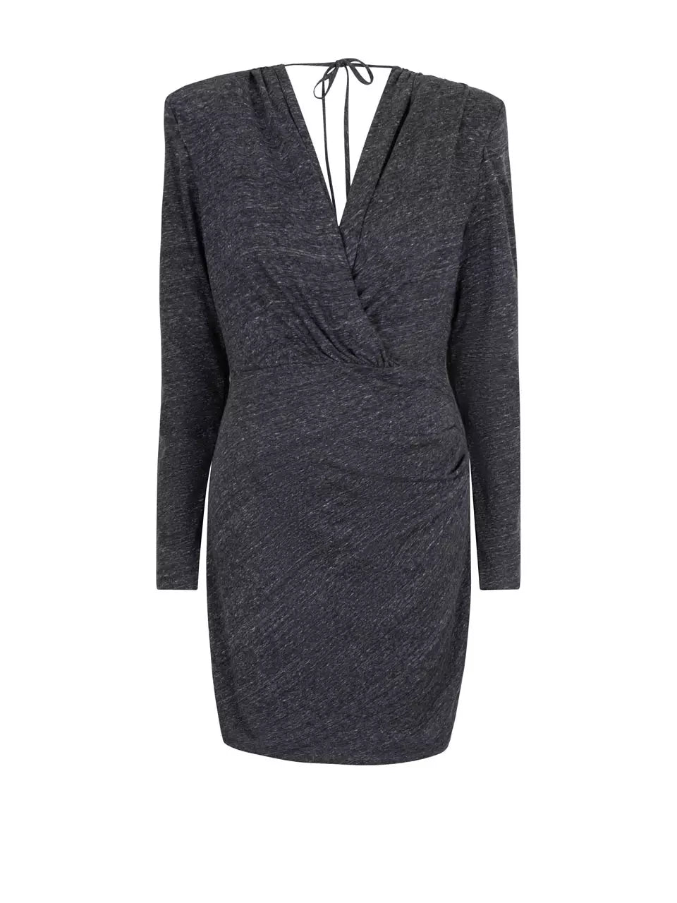 Faeza crossover mini dress - Graphite