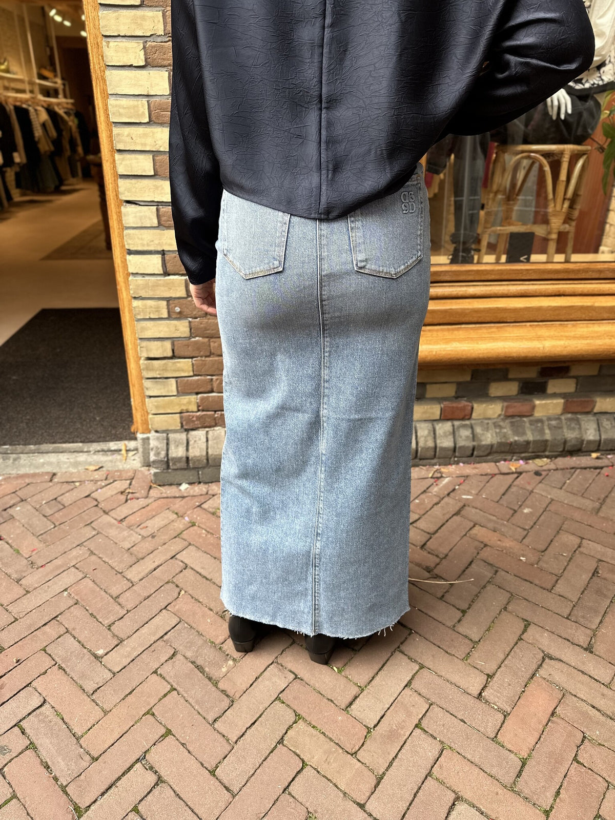 Feral denim maxi skirt - Washed Blue