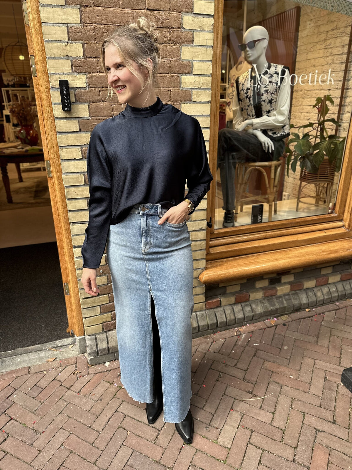 Feral denim maxi skirt - Washed Blue