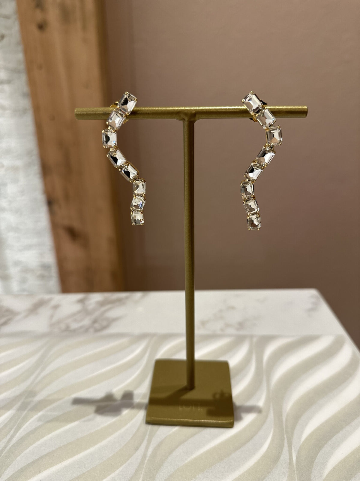 Snake Earring - Crystal