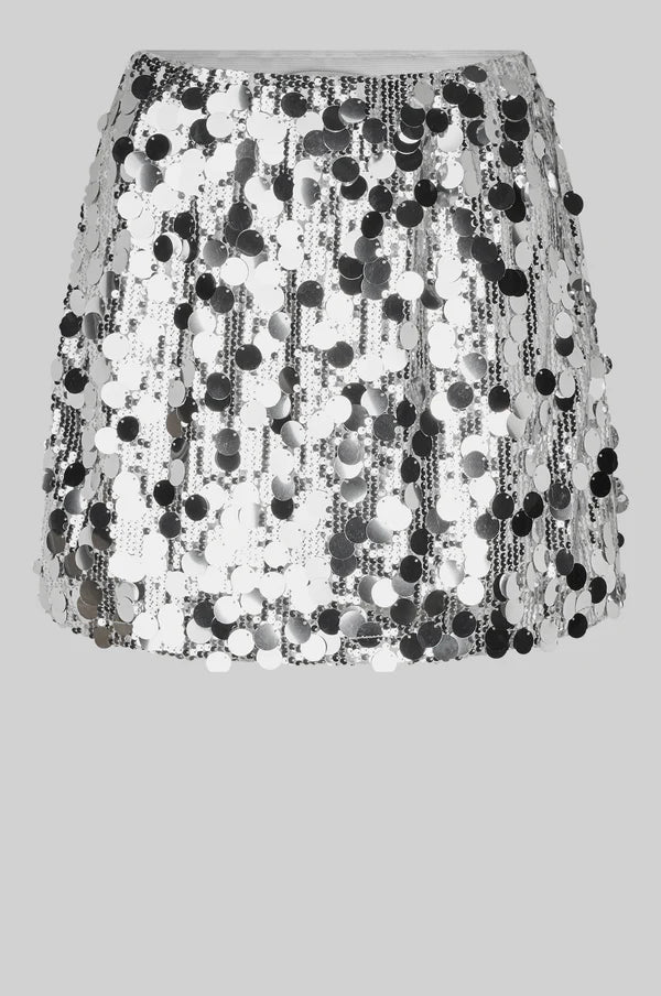 Audra Short Skirt - Silver
