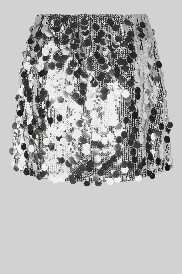 Audra Short Skirt - Silver