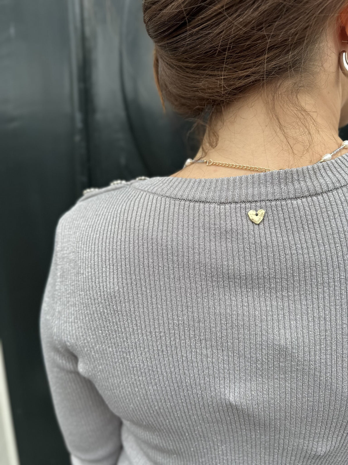 Lollipop Long Sleeve Pullover - Silver