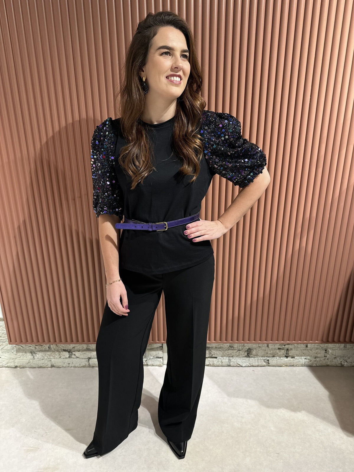 Alain straight leg pants - Raven