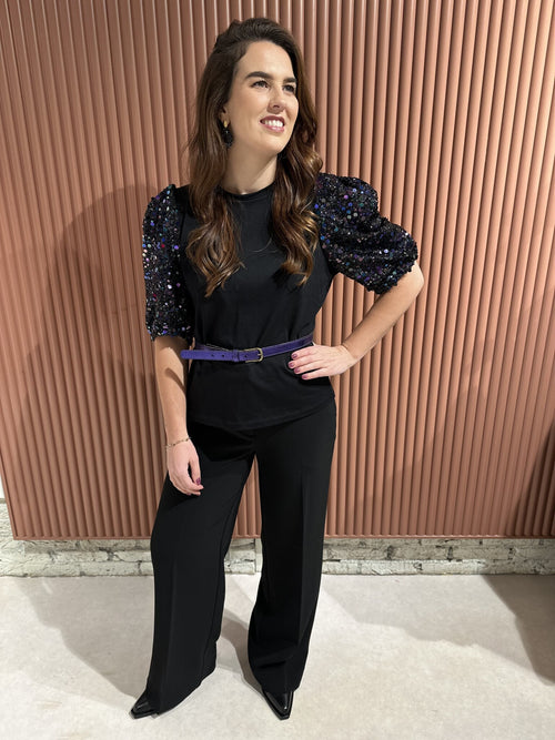 Alain straight leg pants - Raven