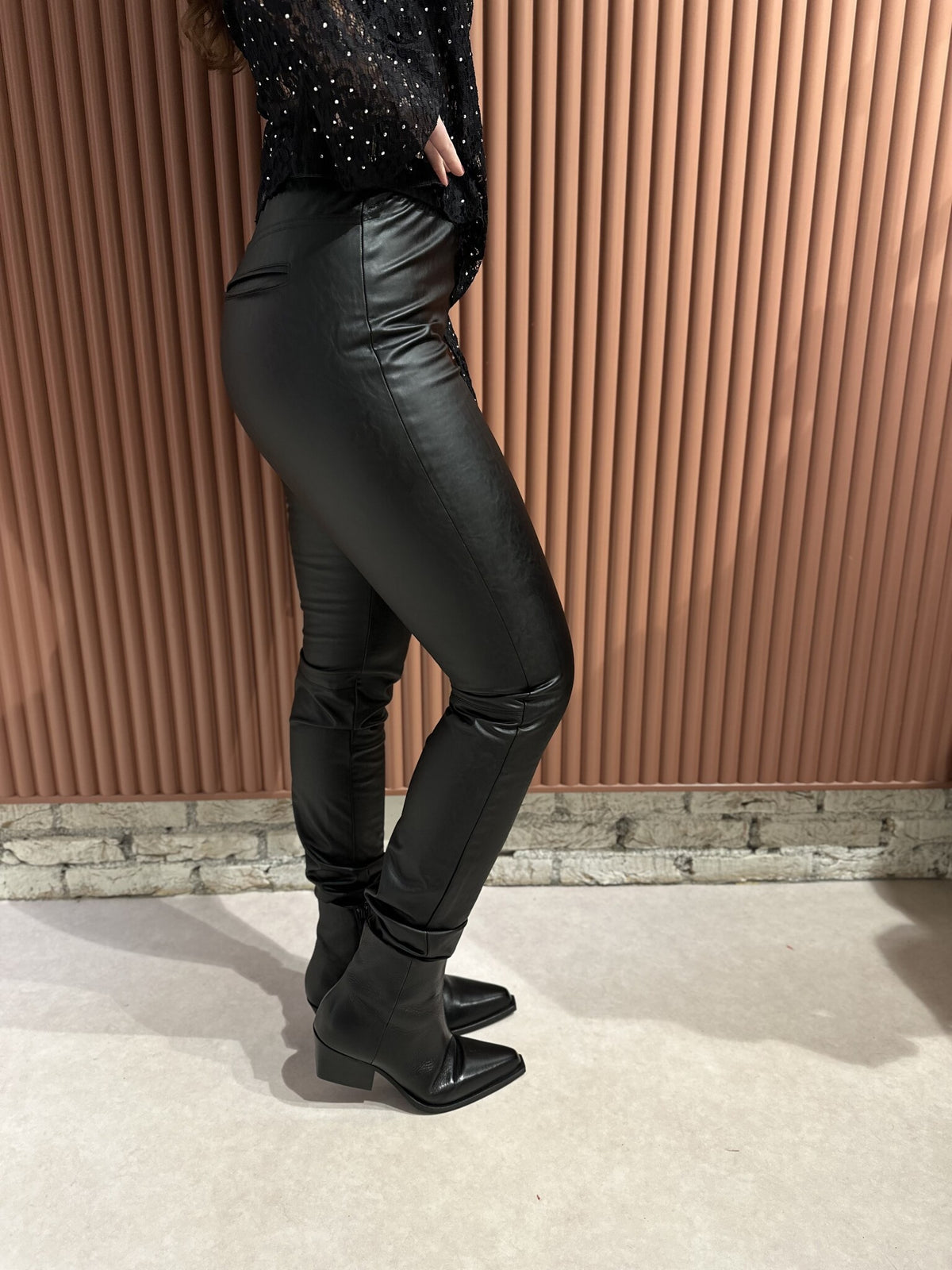 Diton Faux Leather Leggings - Raven (black)