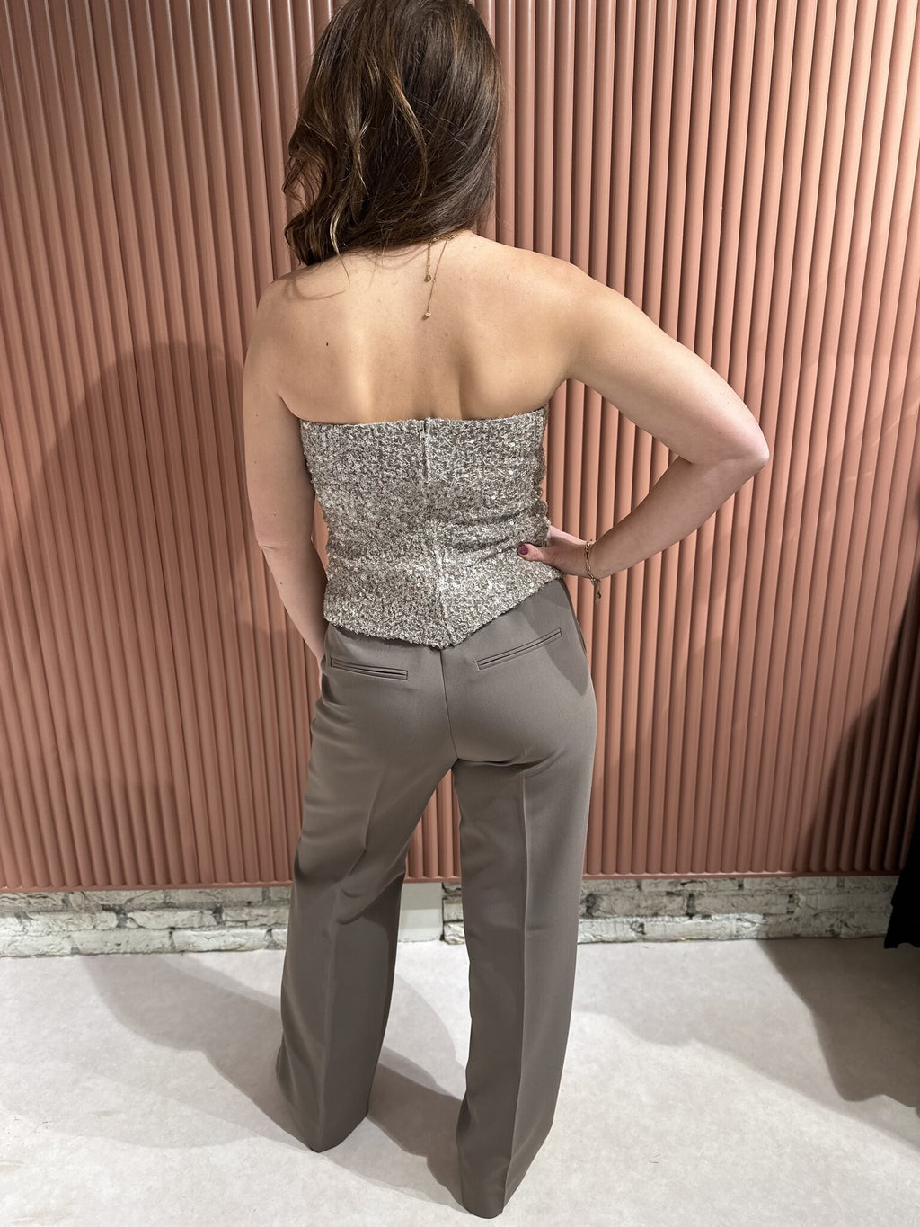 Dazzling Tube Top - Vintage Khaki