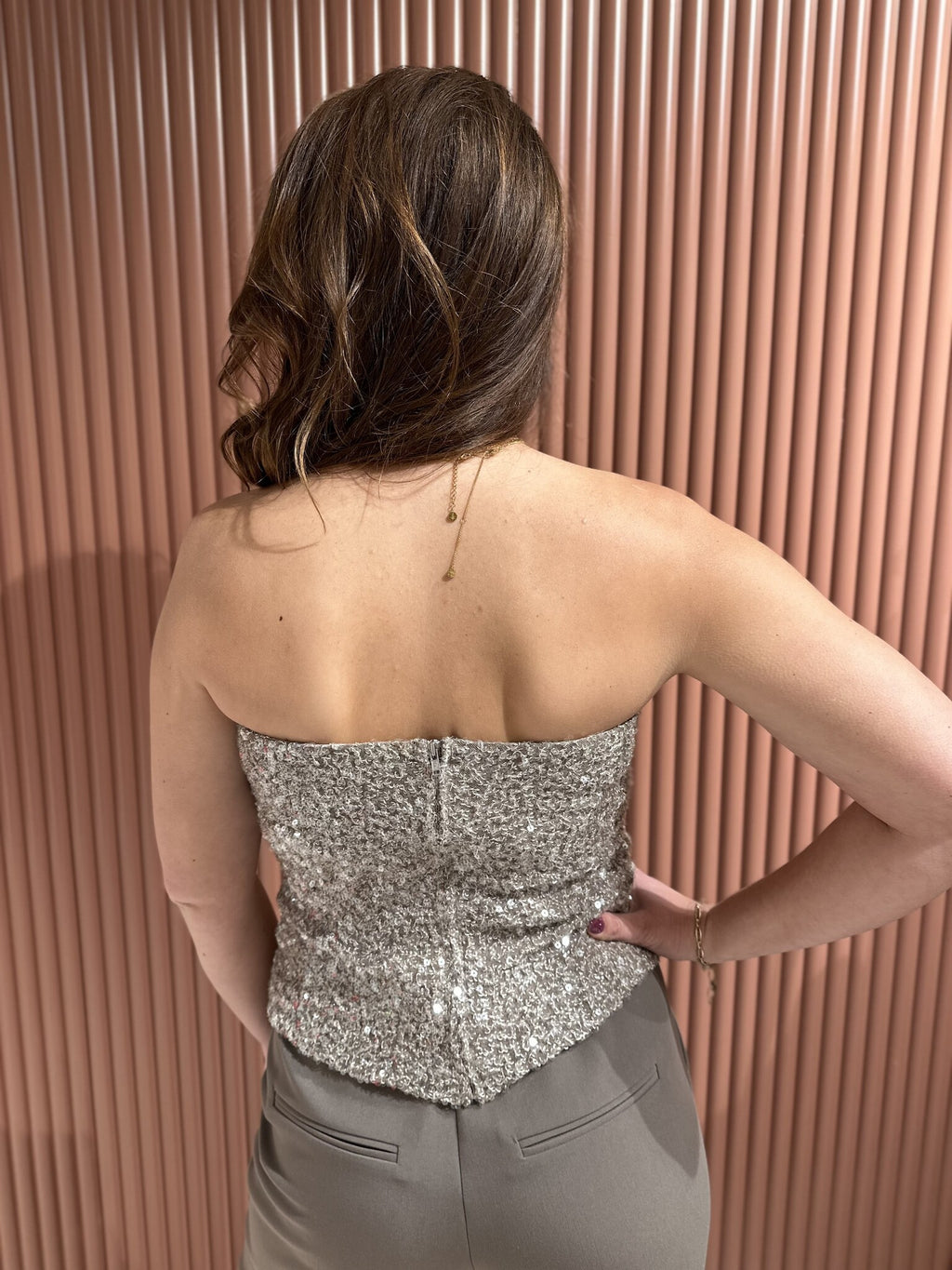 Dazzling Tube Top - Vintage Khaki
