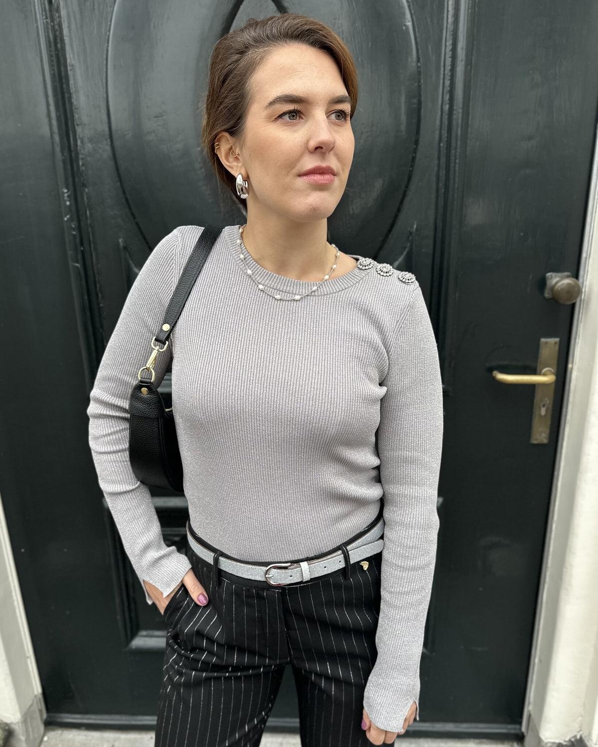 Lollipop Long Sleeve Pullover - Silver