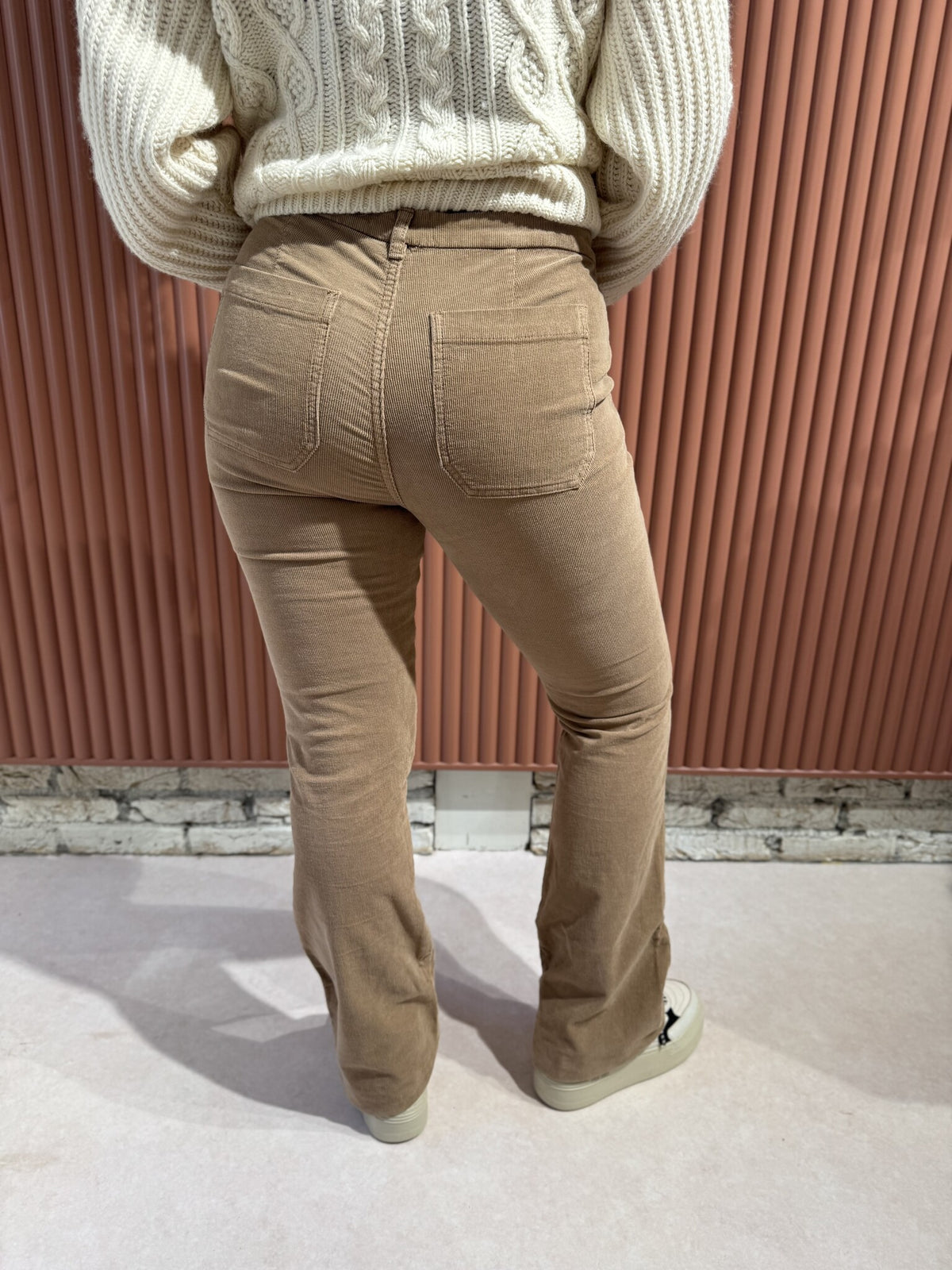 Leila cord velvet pant - Clay