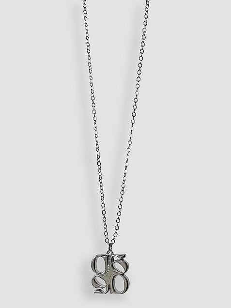 D6 Motif Necklace - Silver