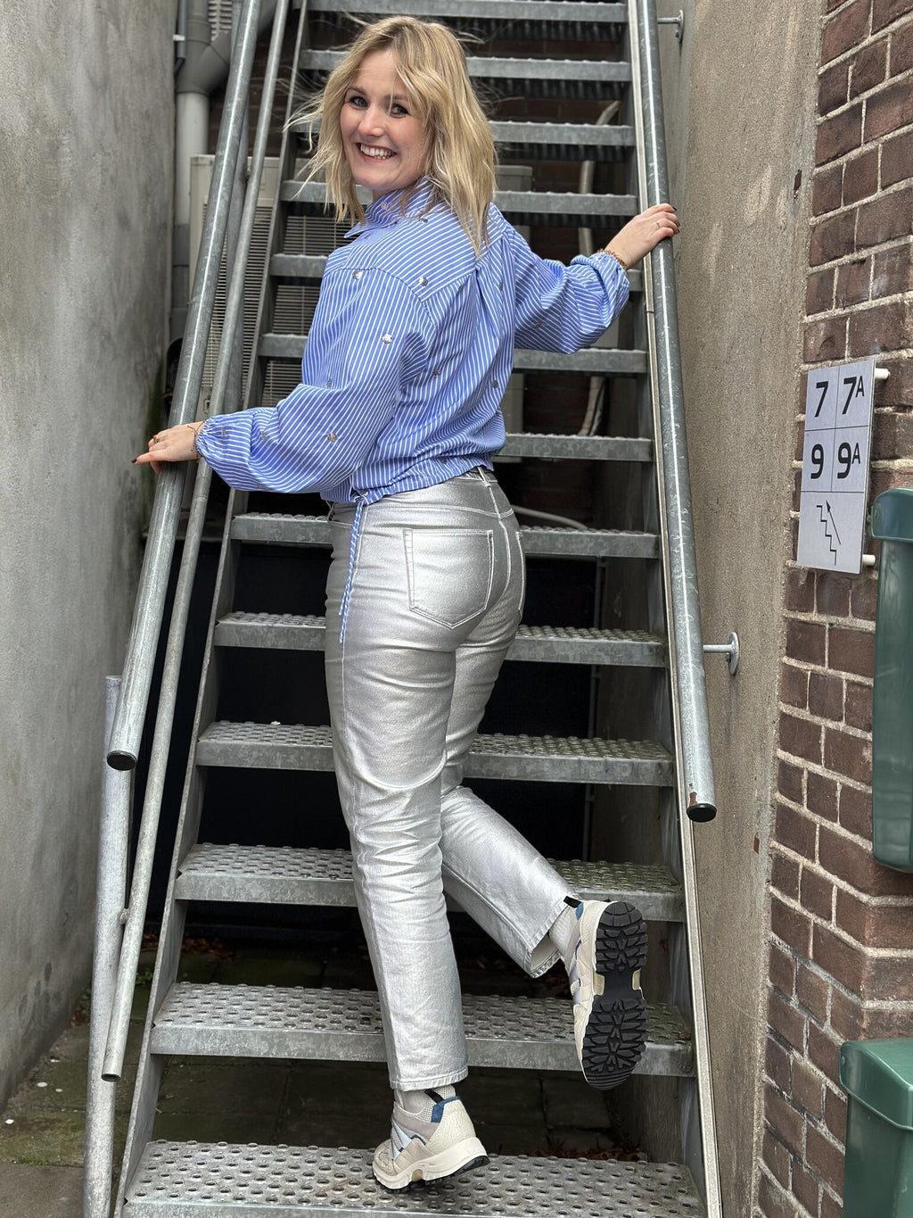 Axelle straight jeans - Silver