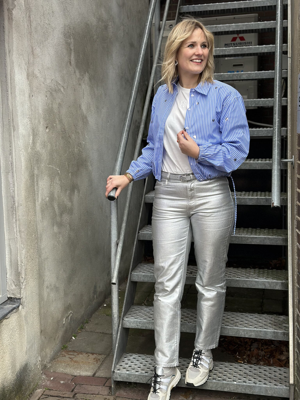 Axelle straight jeans - Silver