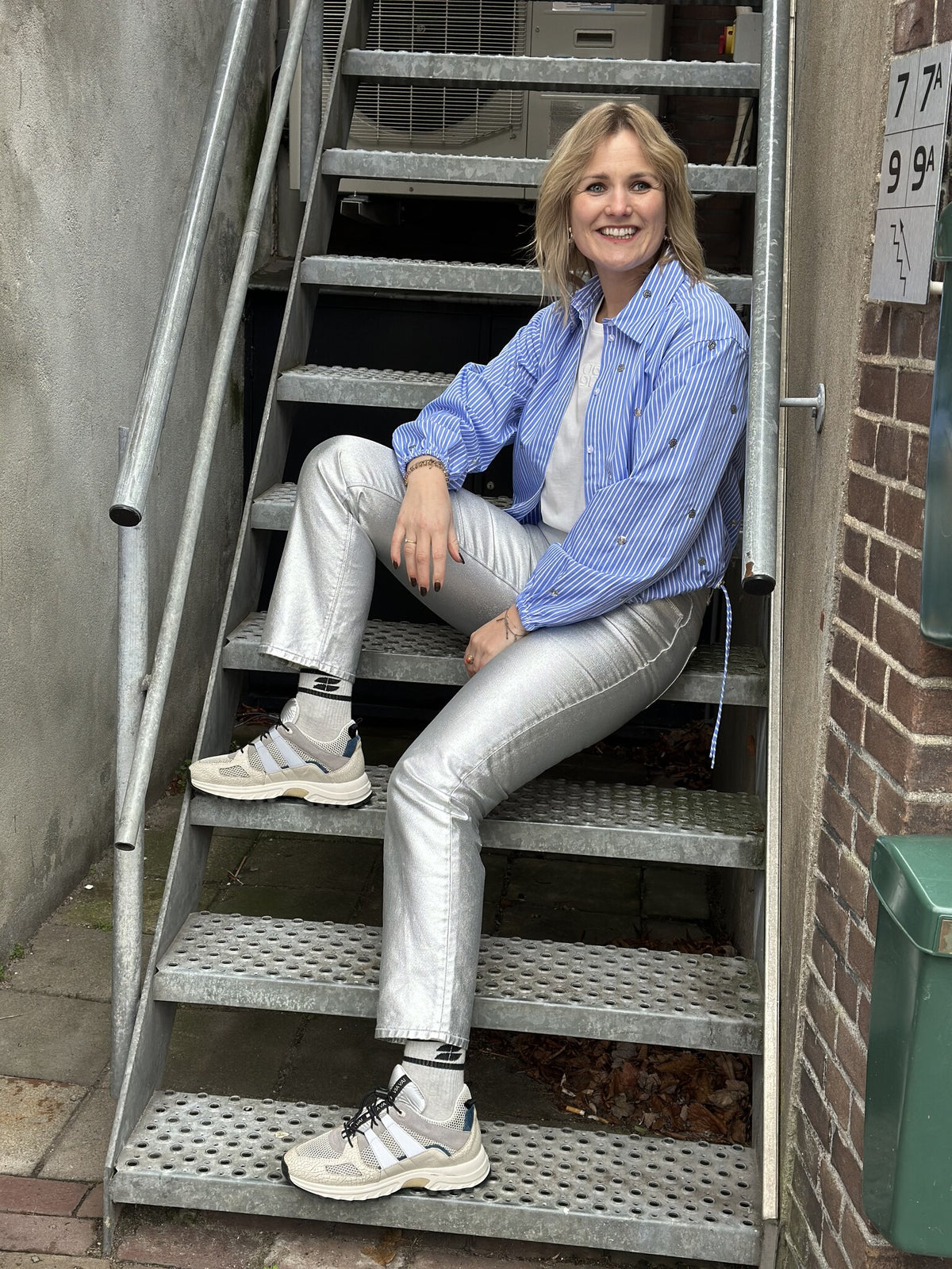 Axelle straight jeans - Silver