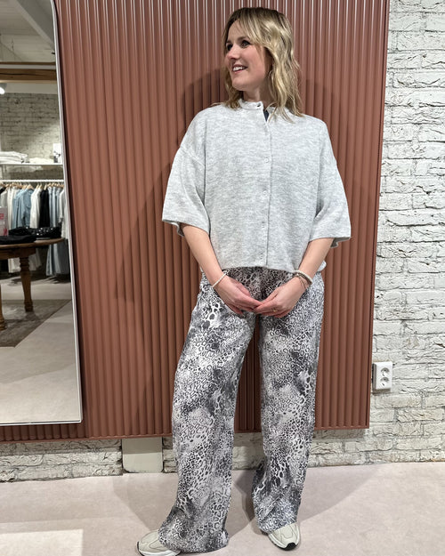 Animal wide leg pants - Mid Grey