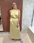 Dimal satin maxi skirt | Limoncello