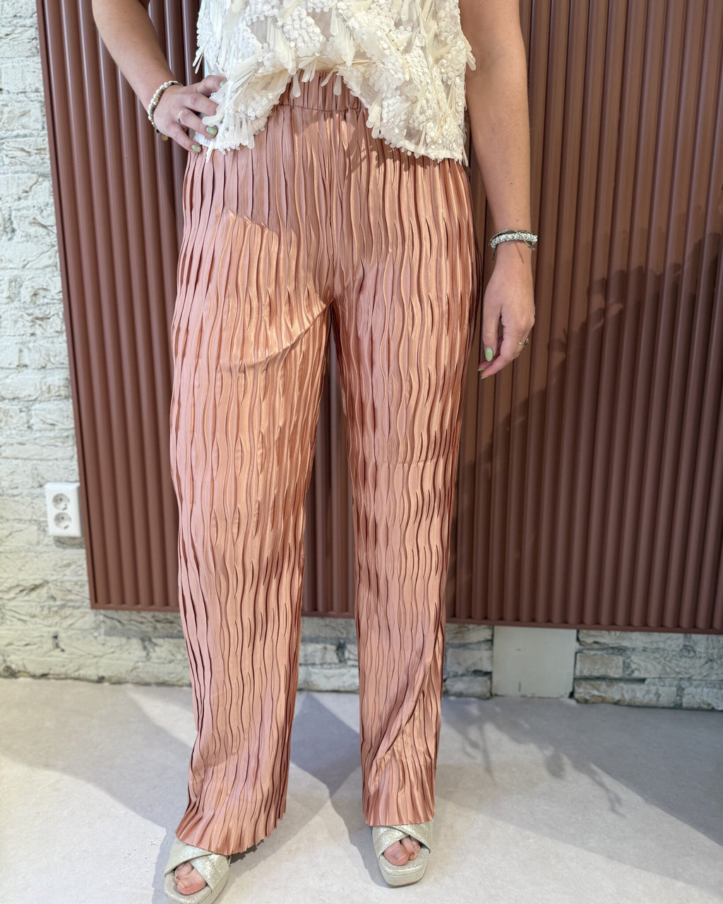 Lilium plissé pants - Antique blush