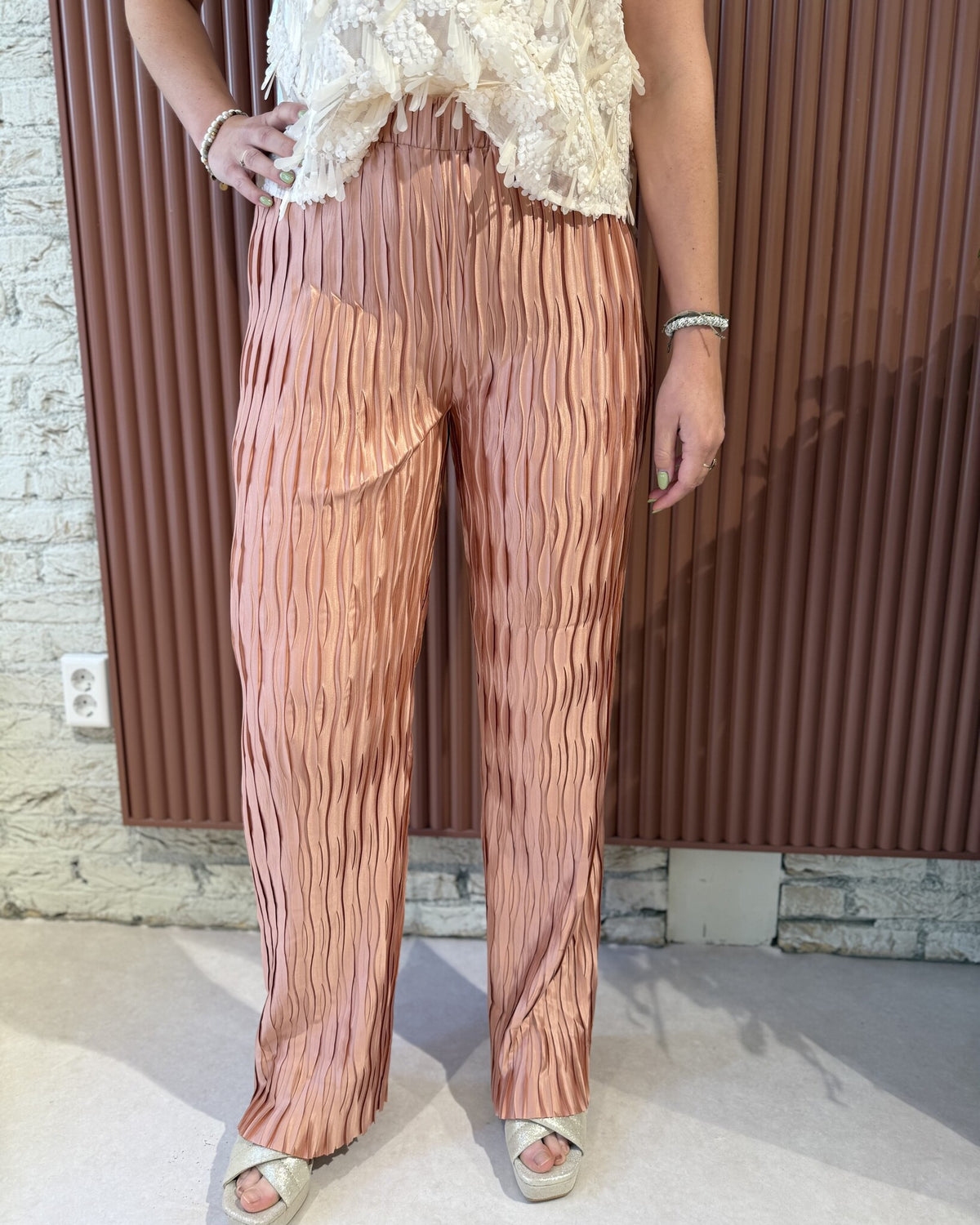 Lilium plissé pants - Antique blush