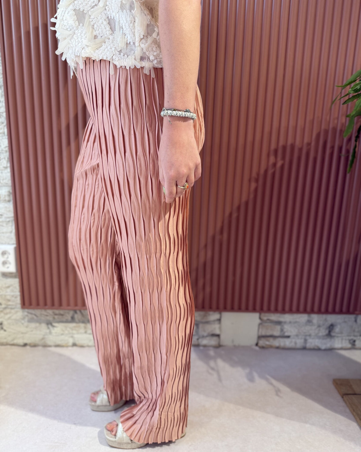 Lilium plissé pants - Antique blush