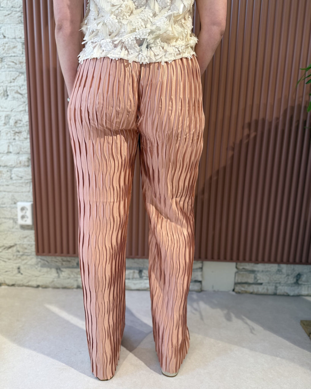 Lilium plissé pants - Antique blush