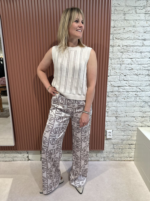 Blake Sleeveless Open Back Sweat | Butter Cream