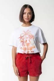 Uni Logo Acid Wash Sweat Short | Racing Red