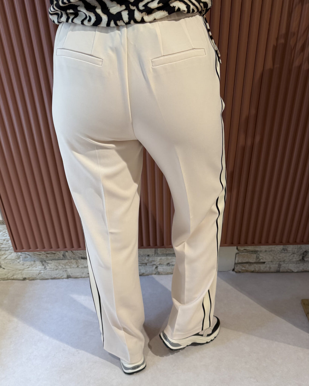 Hush taped tailored pants | Oatmeal cream