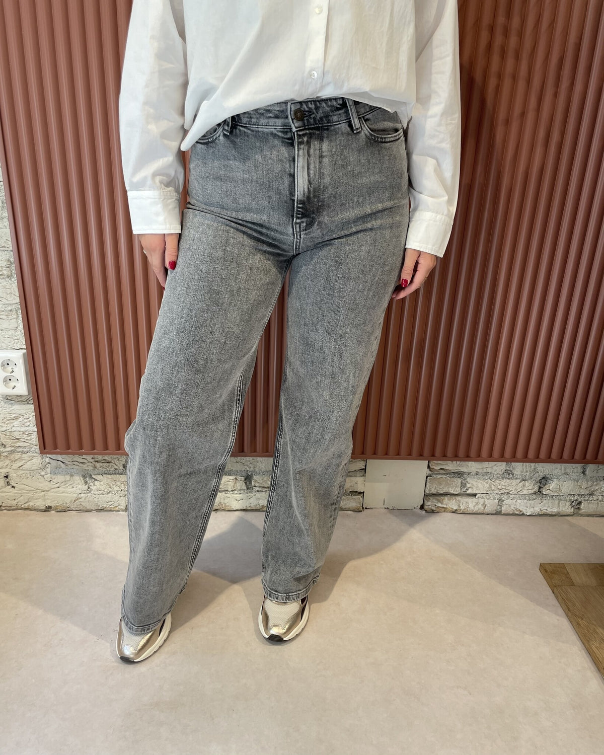 Lina pants | Grey denim
