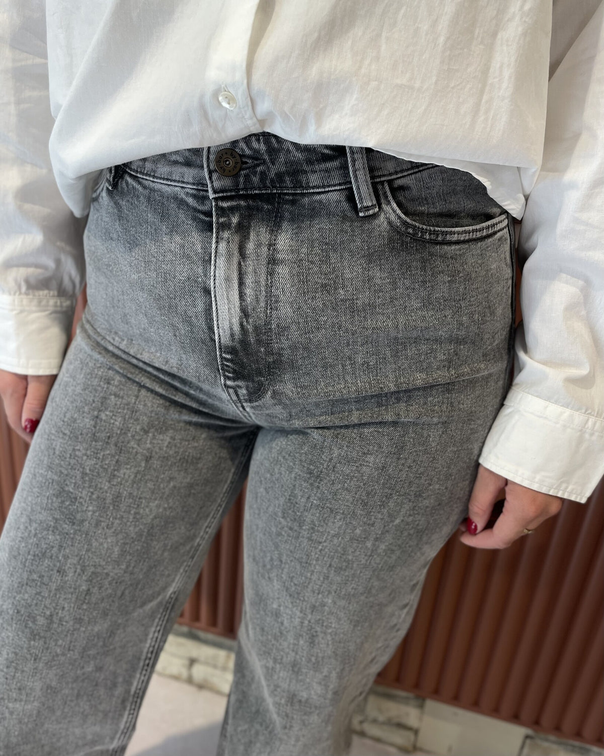 Lina pants | Grey denim