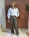 Jules Faux Leather Pants | Antique Grey