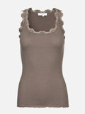 Babette Silk Top U-Neck | Falcon