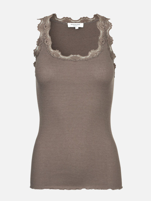 Babette Silk Top U-Neck | Falcon