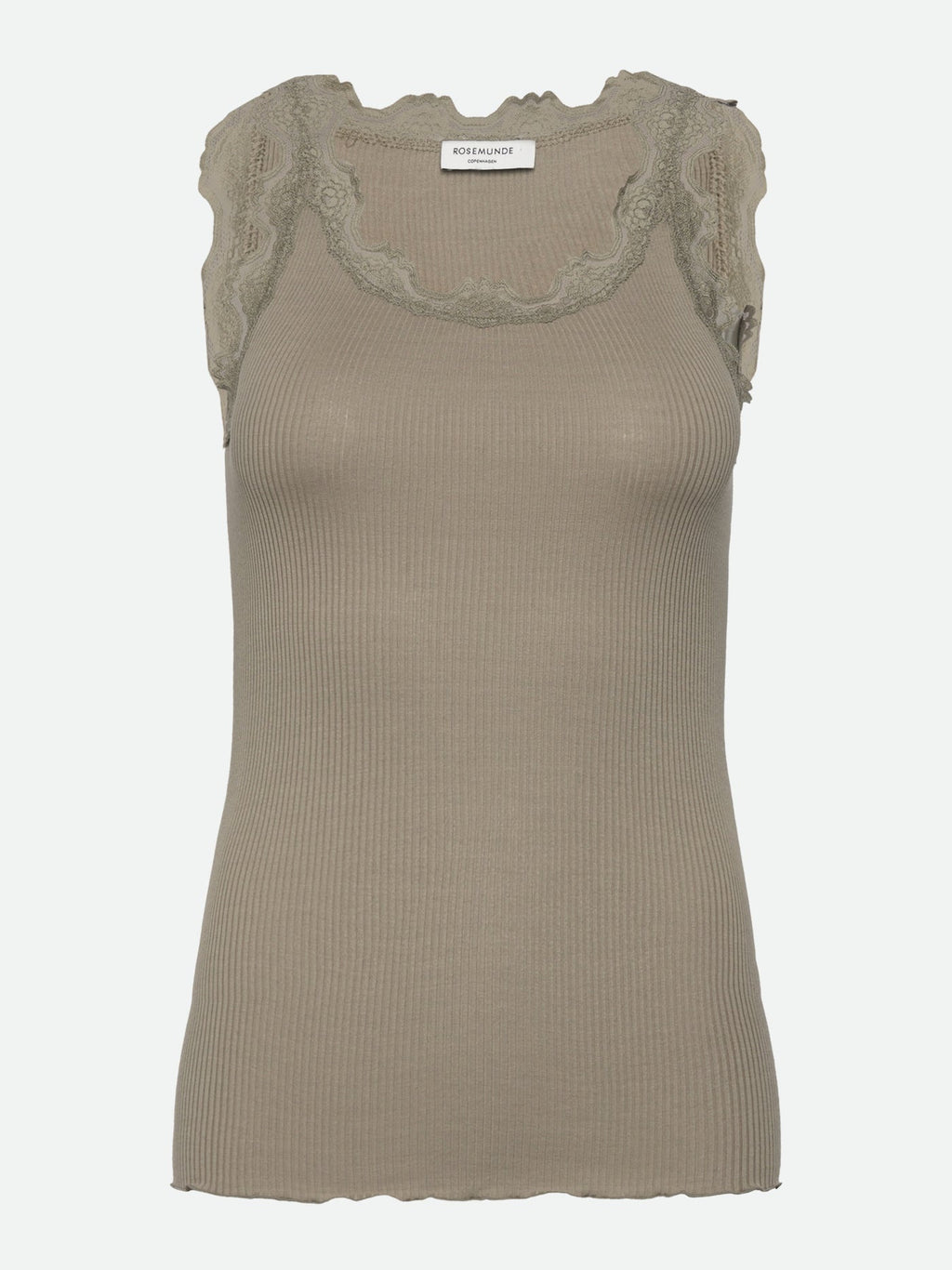 Babette U-Neck Long Lace Top - Laurel Oak