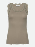Babette U-Neck Long Lace Top - Laurel Oak