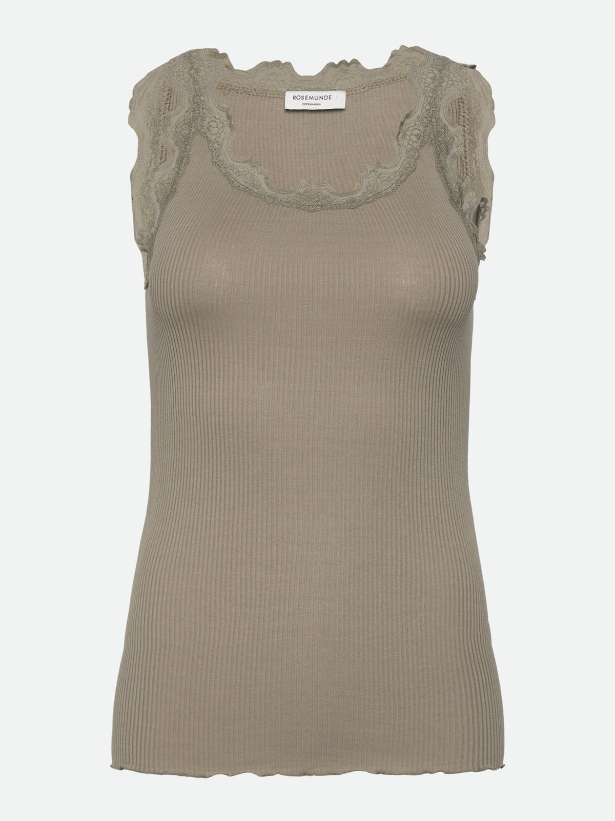 Babette U-Neck Long Lace Top - Laurel Oak
