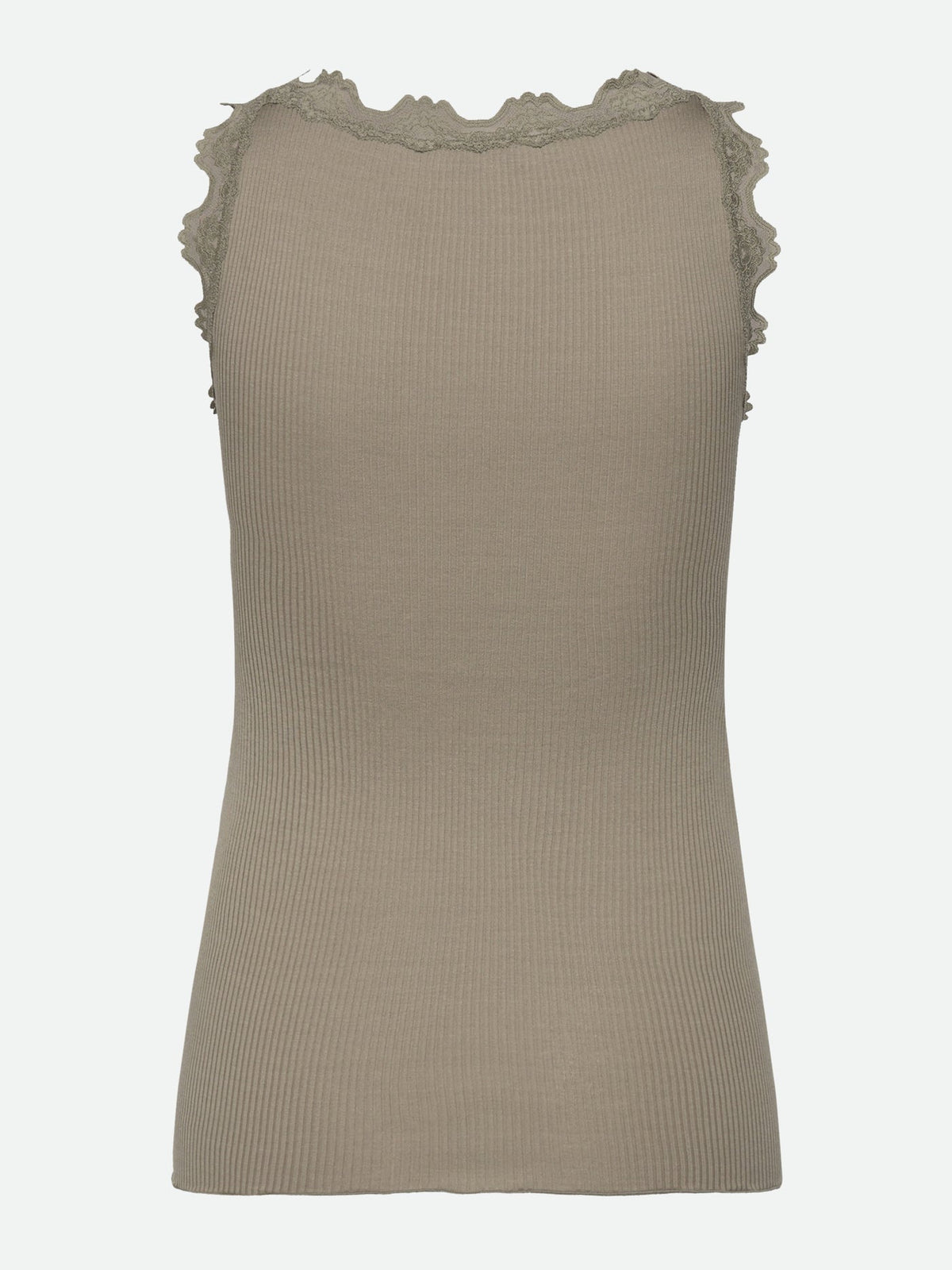 Babette U-Neck Long Lace Top - Laurel Oak
