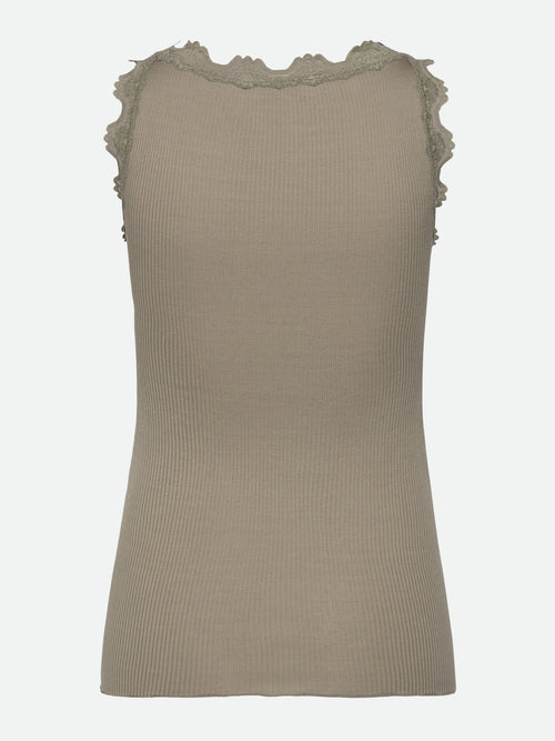 Babette U-Neck Long Lace Top - Laurel Oak