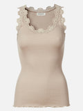 Babette Silk Top U-Neck | Cacao
