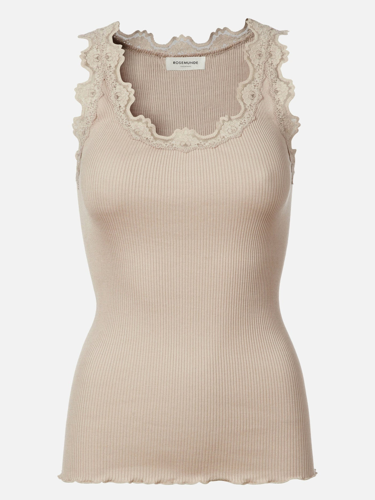 Babette Silk Top U-Neck | Cacao